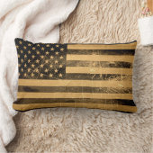 アメリカグランジ国旗3 ランバークッション (ブランケット)