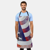 アメリカグランジ国旗 エプロン (着用した状態)