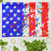 アメリカグランジ国旗 キッチンタオル (折り畳み)