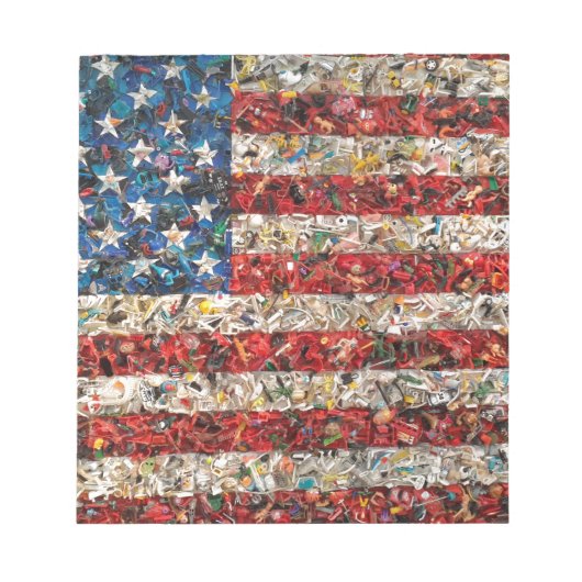 アメリカグランジ国旗 ノートパッド (正面)