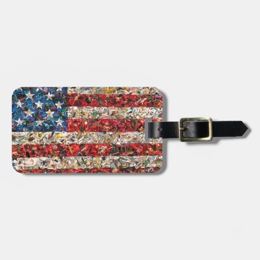 アメリカグランジ国旗 ラゲッジタグ (正面横)