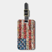 アメリカグランジ国旗 ラゲッジタグ (正面縦)