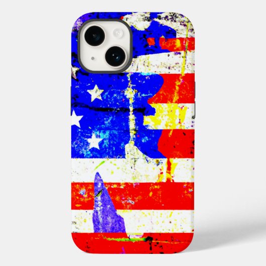 アメリカグランジ国旗 Case-Mate iPhoneケース (裏面)