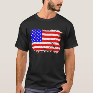 アメリカグランジ国旗 Tシャツ