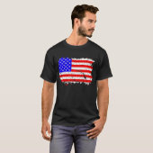 アメリカグランジ国旗 Tシャツ (正面フル)