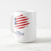 アメリカグランジ国旗Happy 4th July ID1104 コーヒーマグカップ (正面左)