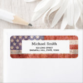 アメリカグランジ愛国国旗 ラベル (インサイチュ)