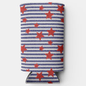 アメリカグリッタースター&ストライプ スリム缶クーラー (正面)