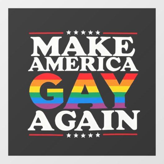 アメリカゲイを再びLGBTプライド月 ウィンドウサイン (シート)