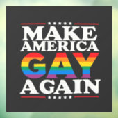 アメリカゲイを再びLGBTプライド月 ウィンドウサイン (シート3)