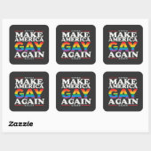 アメリカゲイを再びLGBTプライド月 スクエアシール (シート)