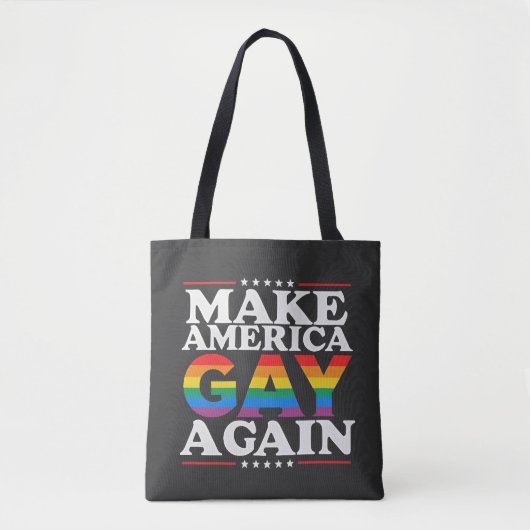 アメリカゲイを再びLGBTプライド月 トートバッグ (正面)