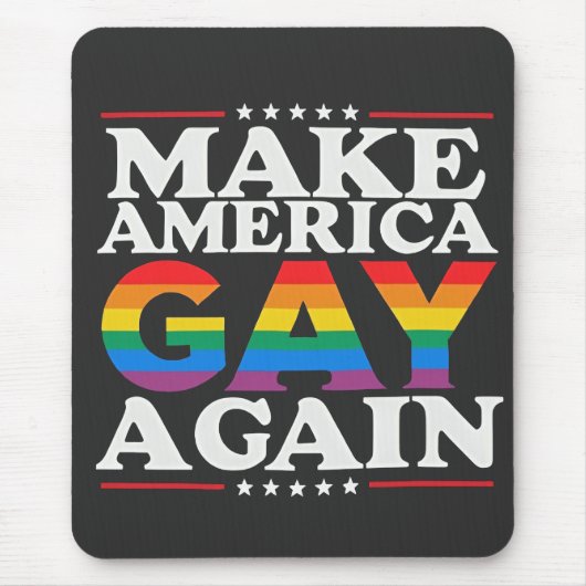 アメリカゲイを再びLGBTプライド月 マウスパッド (正面)
