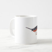 アメリカコマツグミの鳥類の種の芸術 コーヒーマグカップ (正面左)