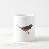 アメリカコマツグミの鳥類の種の芸術 コーヒーマグカップ (中央)