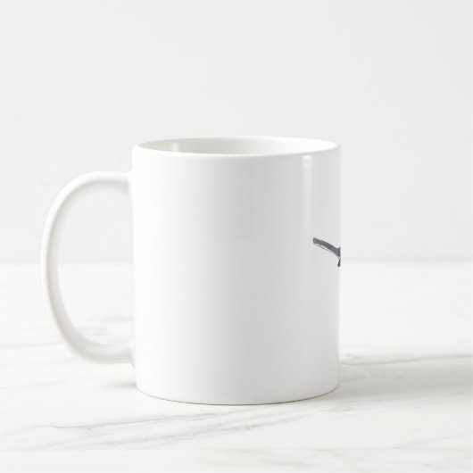 アメリカコマツグミの鳥類の種の芸術 コーヒーマグカップ (左)