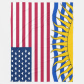 アメリカコロンビア フリースブランケット (正面)