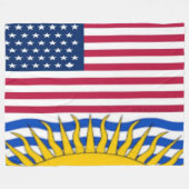 アメリカコロンビア フリースブランケット (正面(横))