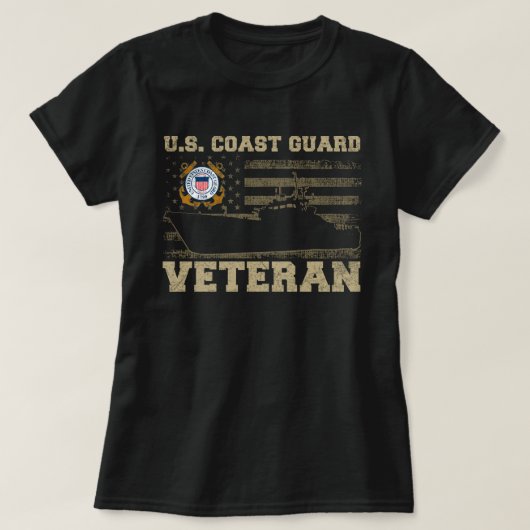アメリカコーストガード退役軍人獣医USCGヴィンテージ  Tシャツ (デザイン正面)