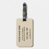 アメリカコーンルーツラゲッジタグテンプレート ラゲッジタグ (裏面縦)