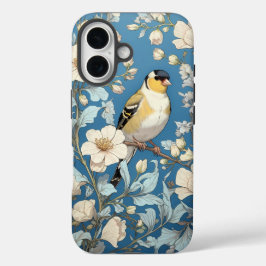 アメリカゴシキヒワ ウィリアム・モリス インスパイアデザイン iPhone 16ケース