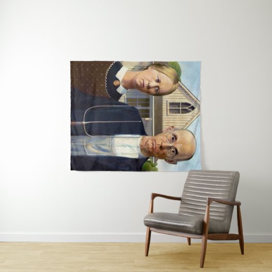 アメリカゴシックラシックク絵画グラント材 タペストリー (インサイチュ(横))