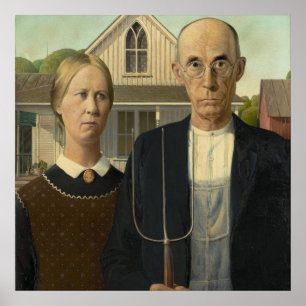 アメリカゴシッ絵画クの ポスター