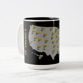 アメリカゴルフコースマップ ツートーンマグカップ (正面左)