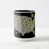 アメリカゴルフコースマップ ツートーンマグカップ (中央)