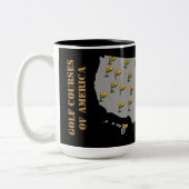 アメリカゴルフコースマップ ツートーンマグカップ (左)