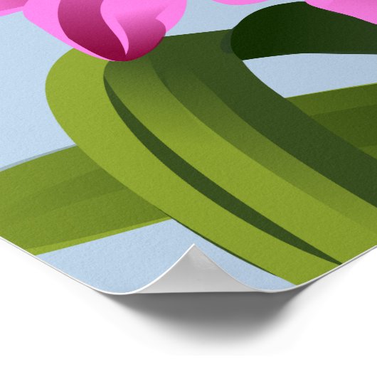 アメリカゴールドフィンチとアルストロエメリアフラワーアート ポスター (角)