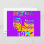 アメリカサイケデリックの希望:ネオン・ユニティ・アート ポストカード (正面/裏面)