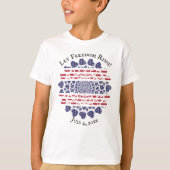 アメリカサイケデリック愛国的ハート絞り染め Tシャツ (正面)