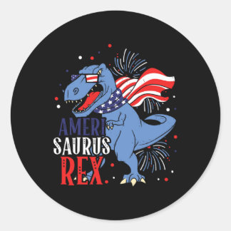 アメリカサウルスレックス7月4日恐竜独立記念日 ラウンドシール