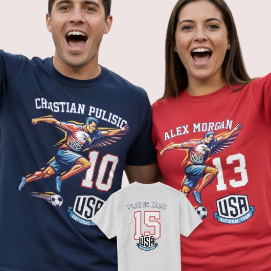 アメリカサッカーの鷲アスリート愛国アメリカ代表チーム Tシャツ