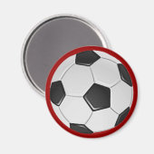 アメリカサッカーまたは協会サッカーボール マグネット (正面/裏面)