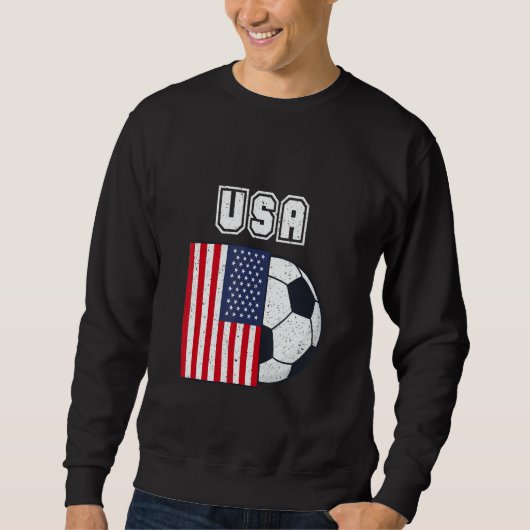 アメリカサッカーチームの旗 スウェットシャツ (正面)