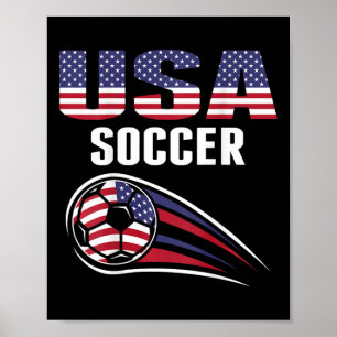 アメリカサッカーチーム応援団USAフラッグフットボール ポスター