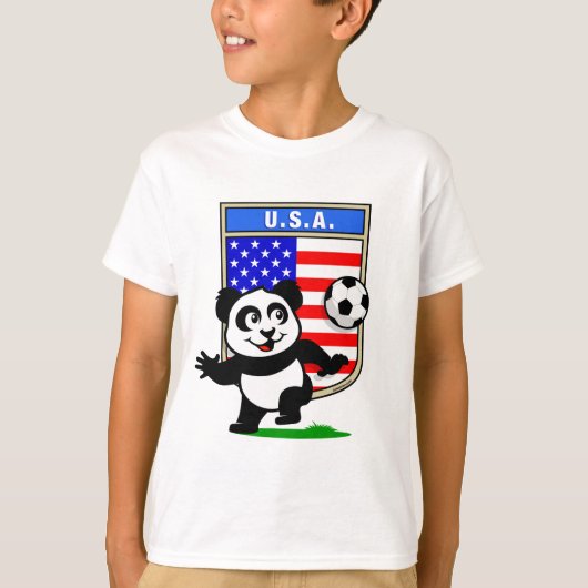 アメリカサッカーパンダ Tシャツ (正面)