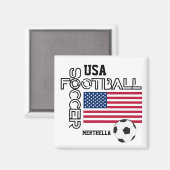 アメリカサッカーパーソナライズされたフットボール マグネット (正面/裏面)