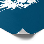 アメリカサッカーファンジャージーUSAフラッグサッカー ポスター (角)