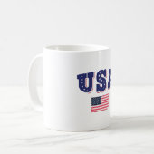 アメリカサッカーファンジャージ アメリカ国旗 コーヒーマグカップ (正面左)