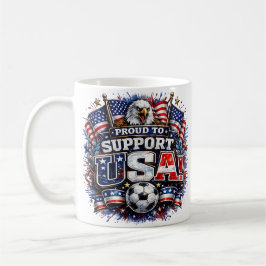 アメリカサッカーファン応援グッズ | PROUD TO SUPPORT USA  コーヒーマグカップ