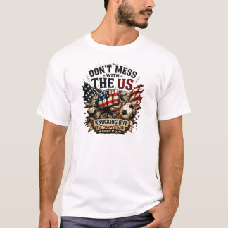 アメリカサッカーファン愛国者デザイン アメリカ合衆国 Tシャツ