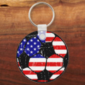 アメリカサッカーボールキーチェーン キーホルダー (正面)