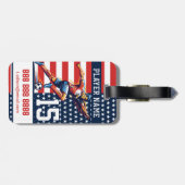 アメリカサッカー鷲アスリート愛国アメリカ代表 ラゲッジタグ (裏面横)