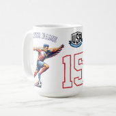 アメリカサッカー鷲アスリート愛国代表チーム コーヒーマグカップ (正面左)