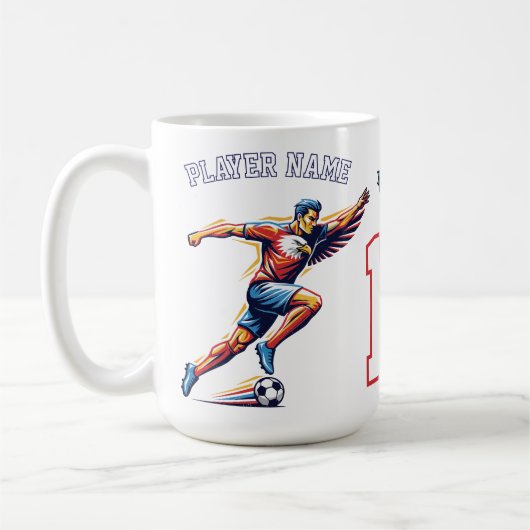アメリカサッカー鷲アスリート愛国代表チーム コーヒーマグカップ (左)