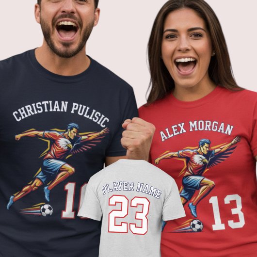 アメリカサッカー鷲アスリート愛国代表チーム Tシャツ