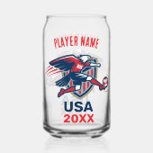 アメリカサッカー鷲国家代表愛国アクション ガラス缶 (裏面)